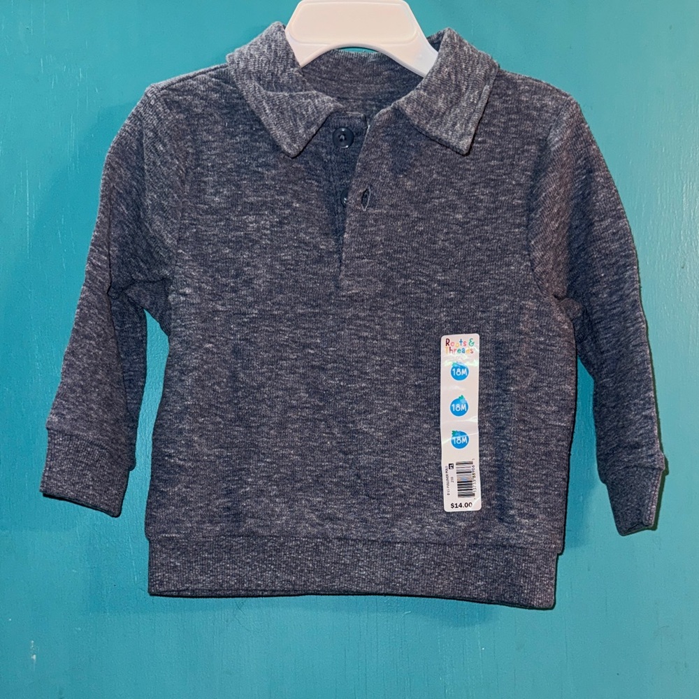 Kids Polo Shirt in Heather Gray